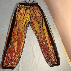 Sequins gold joggers